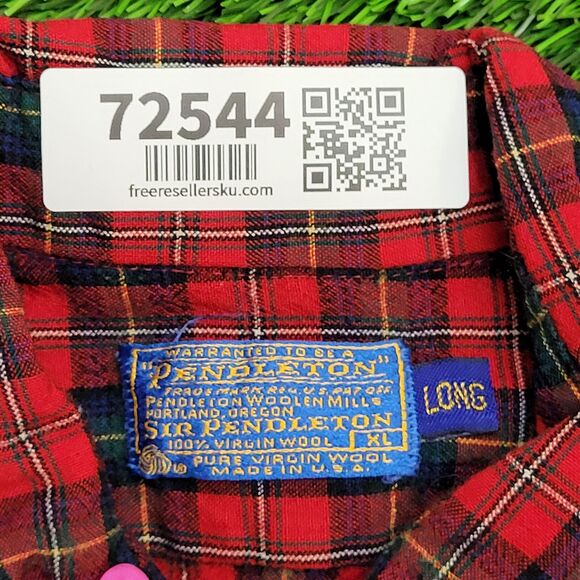 Vintage Pendleton Plaid Button Shirt L/XL 23x29 USA - Picture 7 of 9